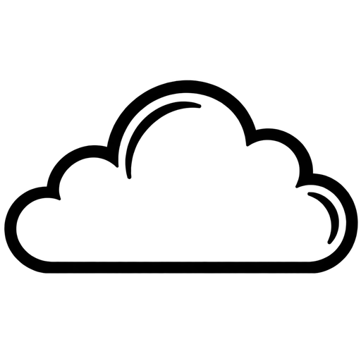 Simple Cloud Outline SVG cut file