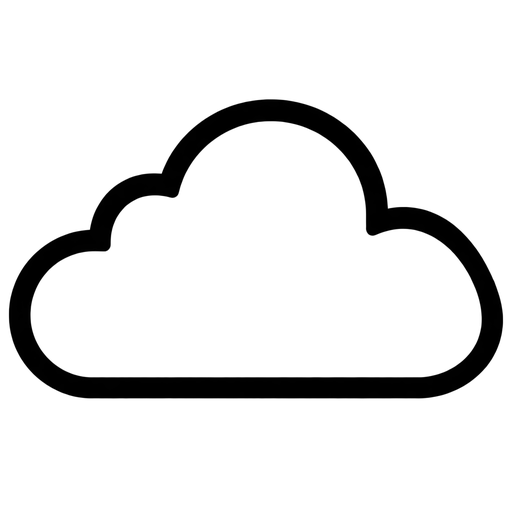 Simple Cloud Outline SVG cut file
