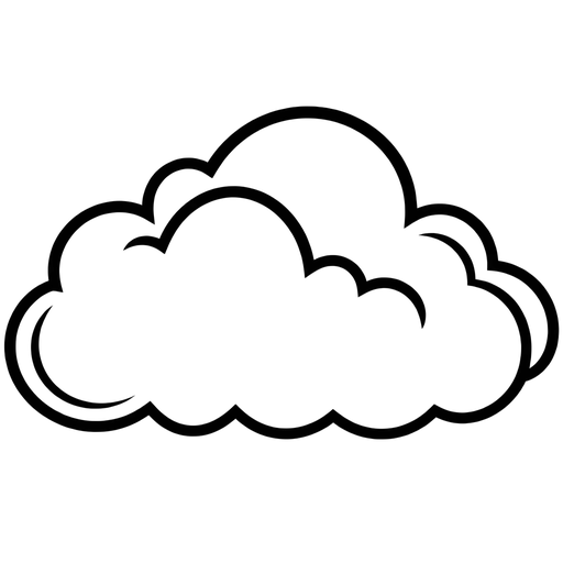 Simple Cloud Outline SVG cut file