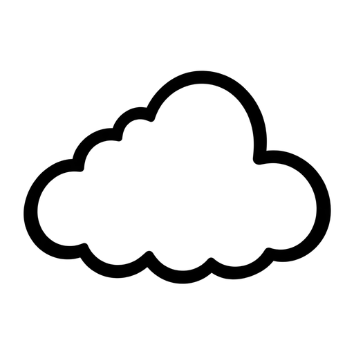 Simple Cloud Outline SVG Design cut file
