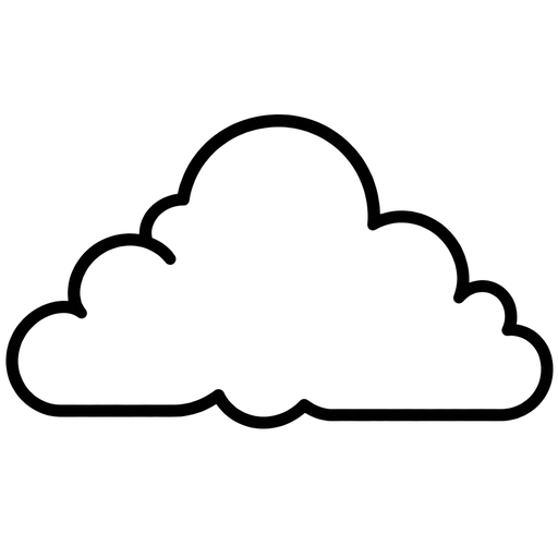 Simple Cloud Outline SVG cut file
