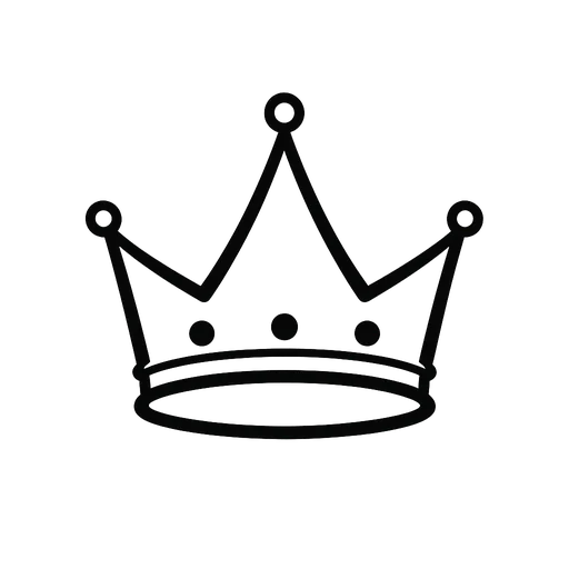 Simple Crown Icon SVG cut file