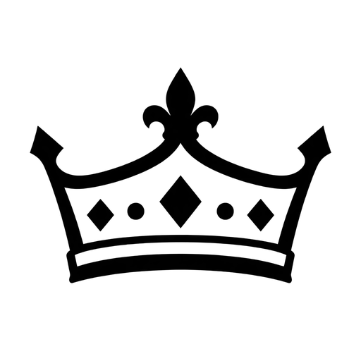 Simple Crown Icon SVG cut file