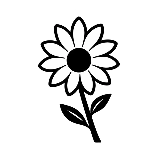 Simple Daisy Flower SVG Design cut file