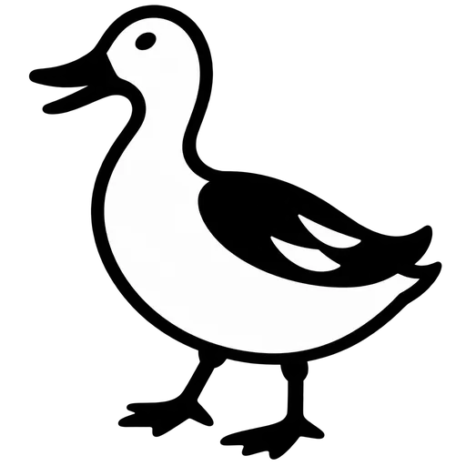 Simple Duck Outline SVG cut file
