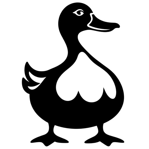 Simple Duck Silhouette SVG cut file