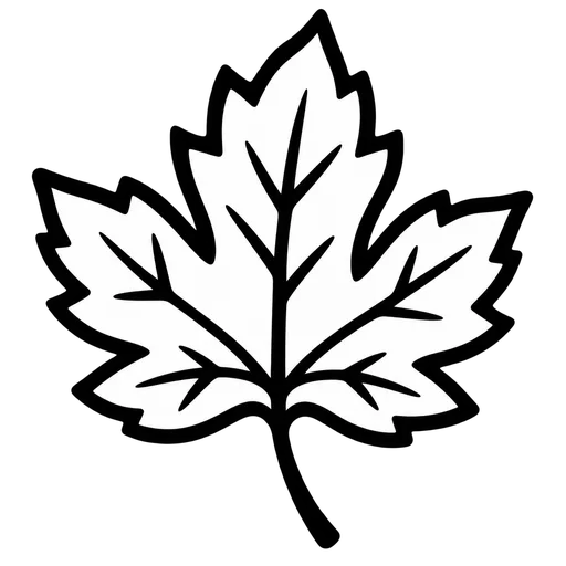 Simple Fall Leaf Outline SVG cut file