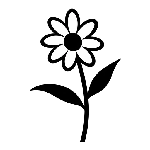 Simple Flower SVG Vector Graphic cut file