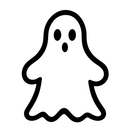 Simple Ghost SVG Design cut file