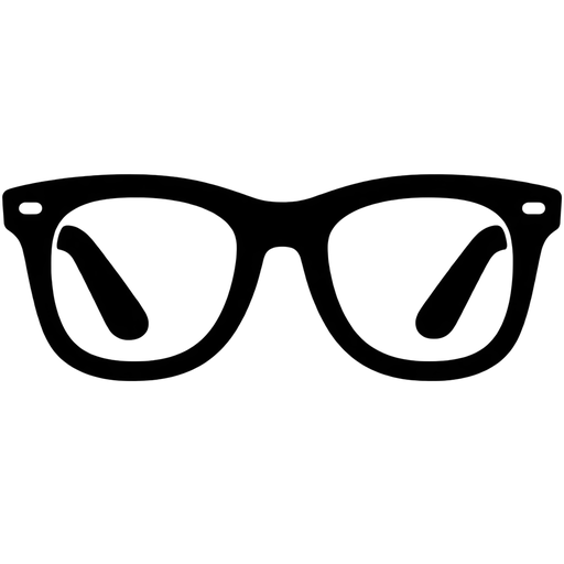 Simple Glasses Icon SVG cut file