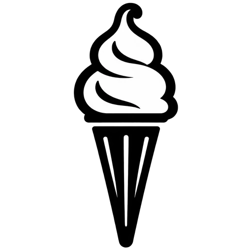 Simple Ice Cream Cone SVG cut file