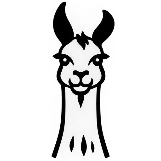 Simple Llama Silhouette SVG cut file