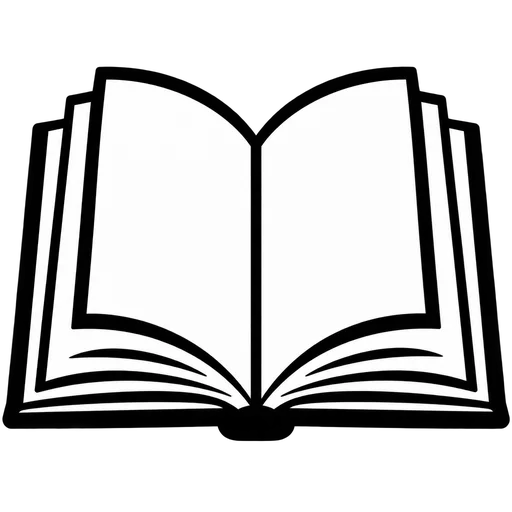 Simple Open Book SVG Graphic cut file