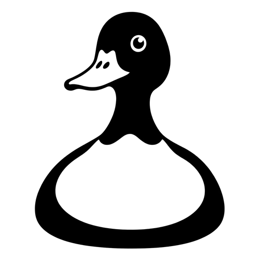 Simple Outline Duck SVG cut file