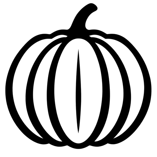 Simple Pumpkin Outline SVG cut file
