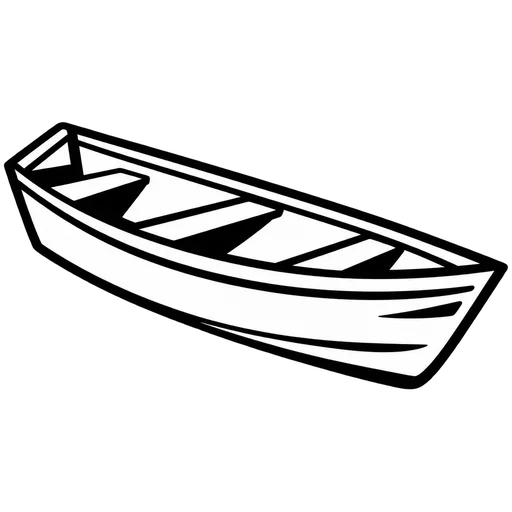 Simple Rowboat SVG cut file