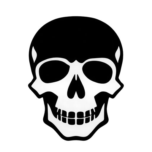 Simple Skull Icon SVG cut file