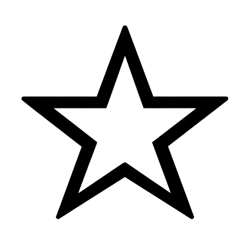 Simple Star Outline SVG cut file