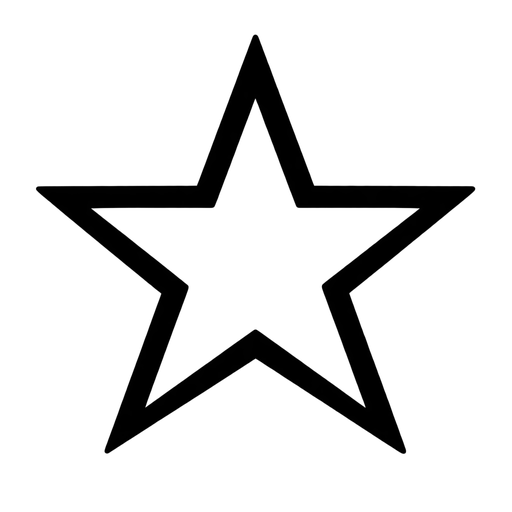 Simple Star Outline SVG cut file