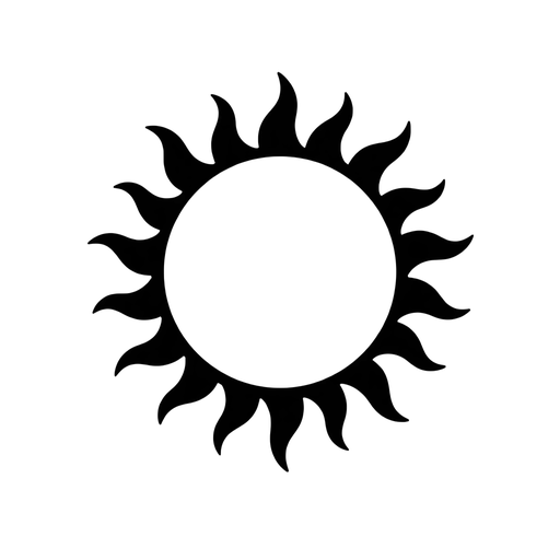 Simple Sun Icon SVG cut file