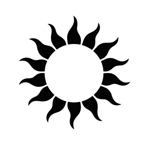 Simple Sun Icon SVG cut file