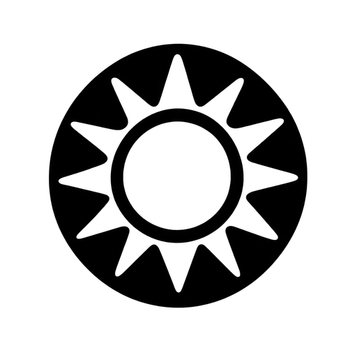 Simple Sun Icon SVG cut file