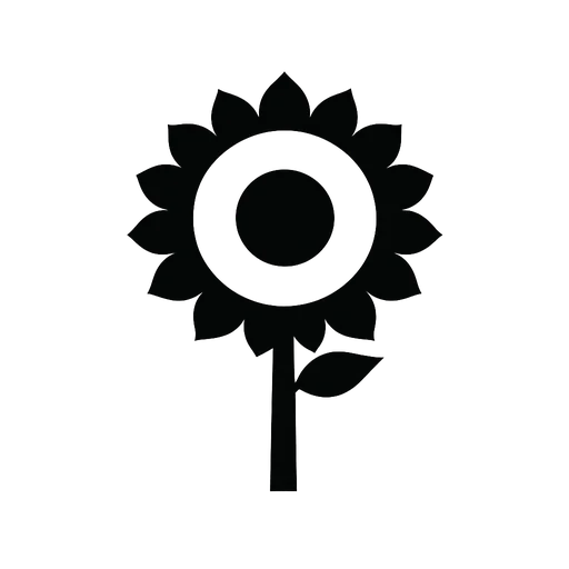 Simple Sunflower SVG Design cut file