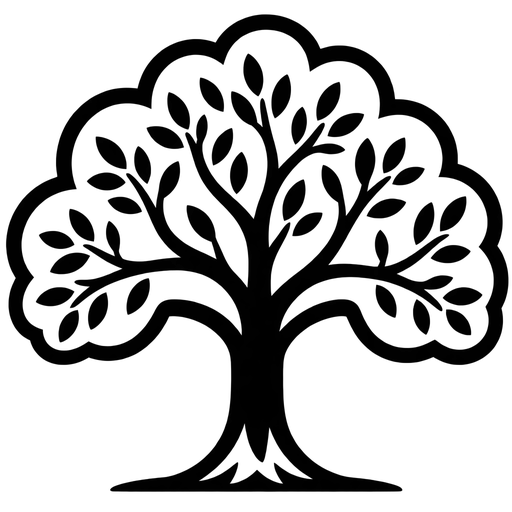 Simple Tree Outline SVG cut file