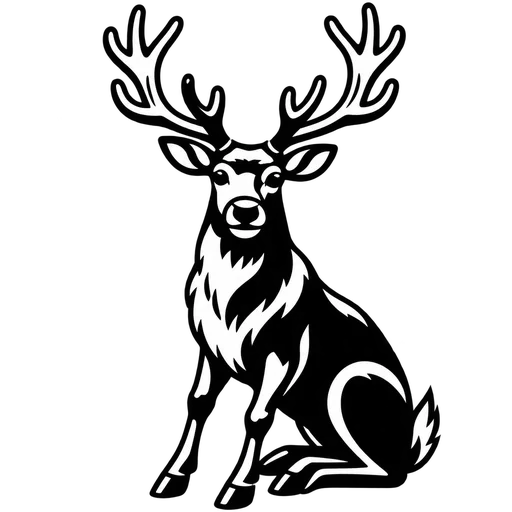 Sitting Reindeer SVG Design cut file