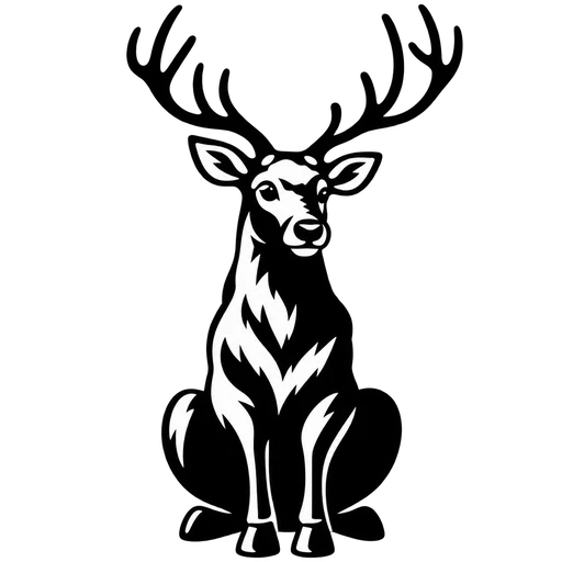Sitting Reindeer SVG for Holiday Designs cut file