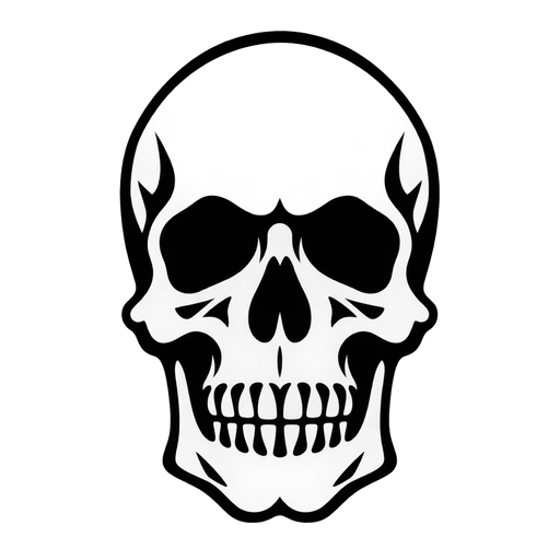 Skull Outline SVG Graphic cut file