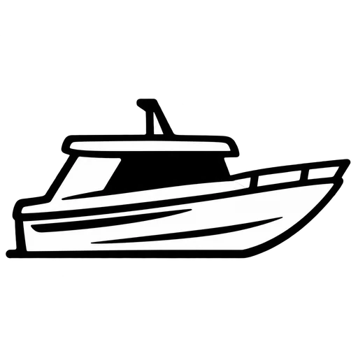 Sleek Boat SVG Vector Graphic cut file
