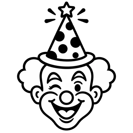 Smiling Clown Face SVG for Creative Projects cut file