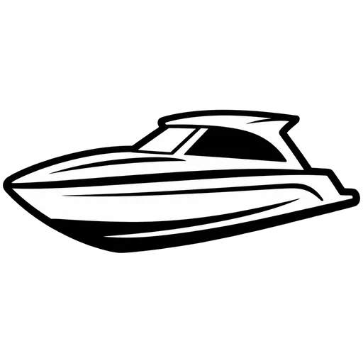 Speed Boat SVG Clipart cut file