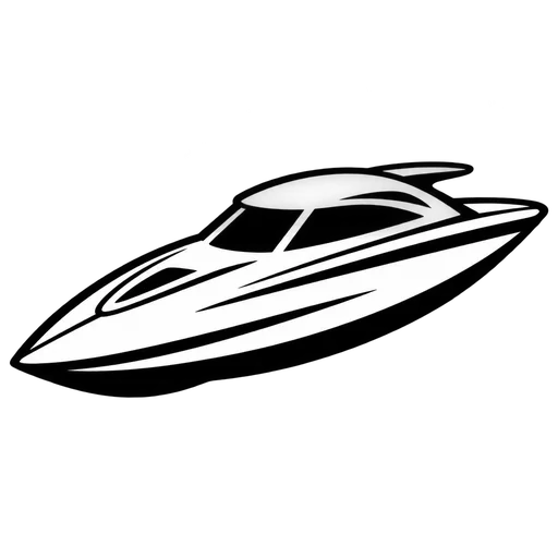 Speedboat Graphic SVG cut file