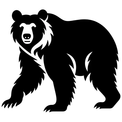 Standing Bear Silhouette SVG cut file
