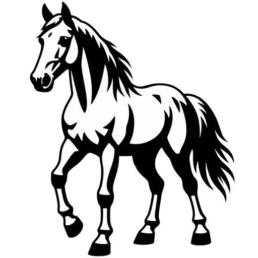 Standing Horse SVG Design cut file