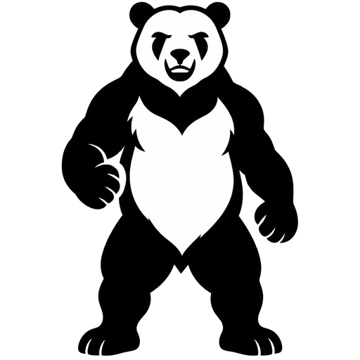 Standing Panda Bear SVG cut file