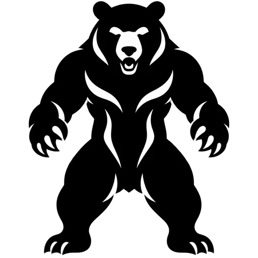 Strong Bear Silhouette SVG cut file