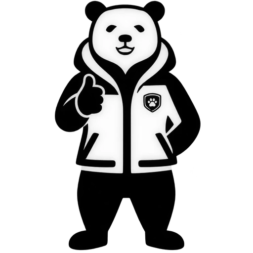 Stylish Bear in Jacket SVG cut file