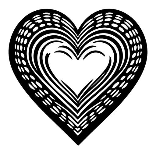 Stylish Heart SVG for Creative Projects cut file