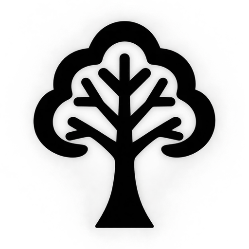 Stylized Tree Icon SVG Graphic cut file