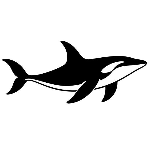 Stylized Whale SVG Cut File cut file