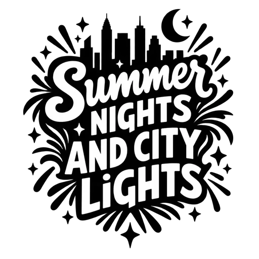 Summer Nights and City Lights SVG cut file