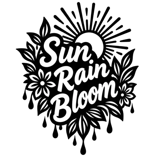 Sun Rain Bloom SVG Art Design cut file