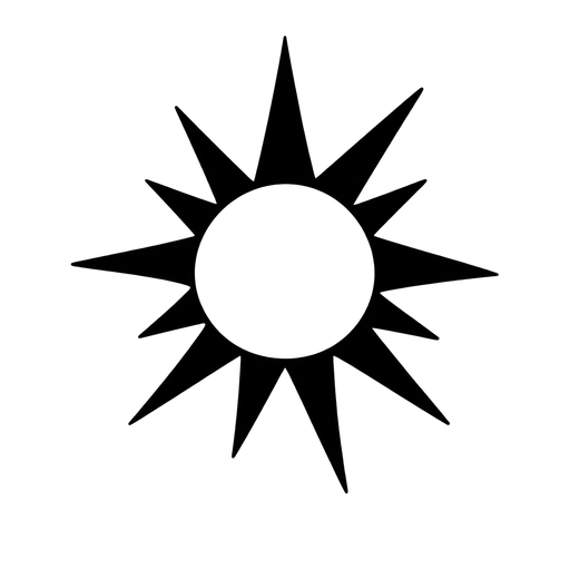 Sun Shape SVG Image cut file