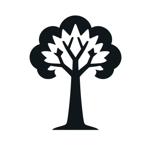 Tree Icon SVG – Simple Silhouette Design cut file