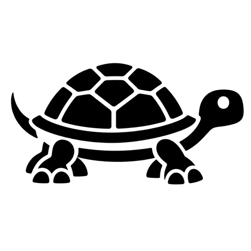 Turtle Icon Black SVG cut file