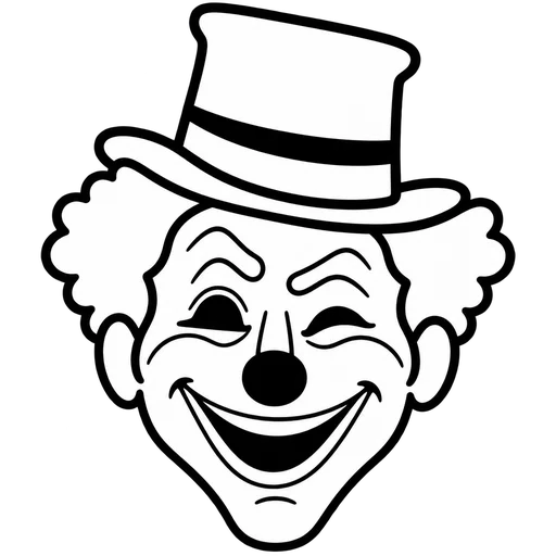 Vintage Clown Face SVG for Creative Projects cut file