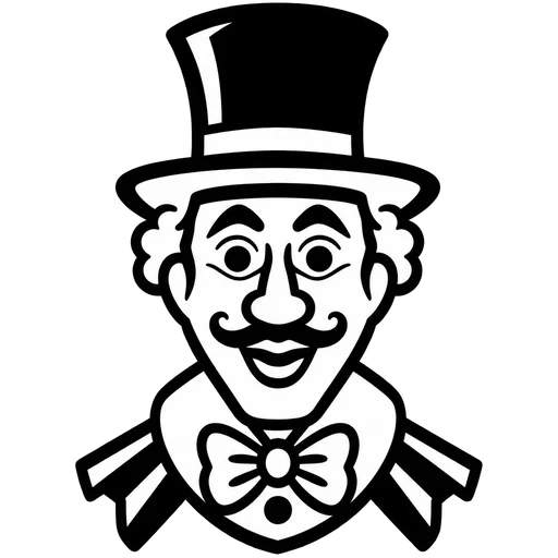 Vintage Clown SVG Design cut file